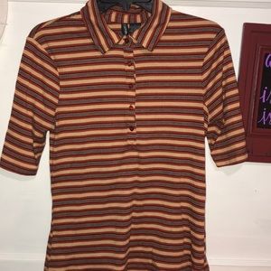 A woman’s stripped button down